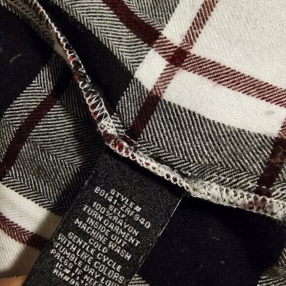 Sanctuary Plaid Boyfriend Shirt - Size‎ Large - Picture 4 of 6